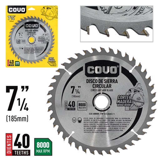 [4-174] DISCO P/SIERRA CIRCULAR 7 1/4" 40D COVO 4-174