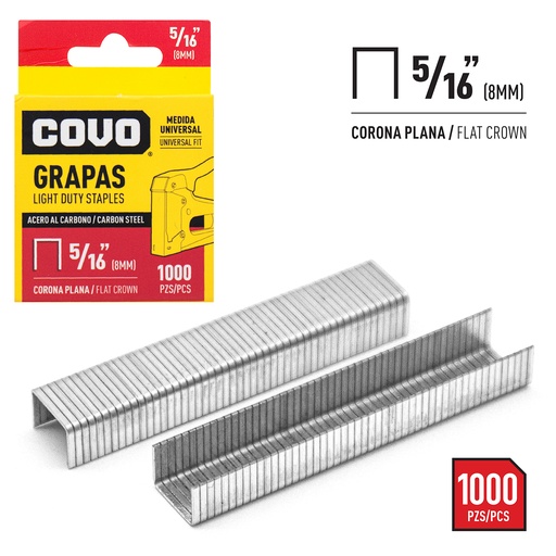 [4-193] GRAPA PLANA 5/16" (1000 PCS) COVO 4-193