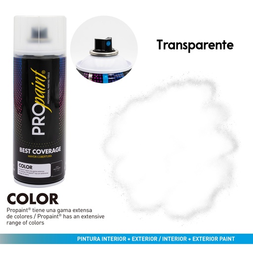 [4-222] SPRAY TRANSPARENTE x 400 ML PRO PAINT 4-222
