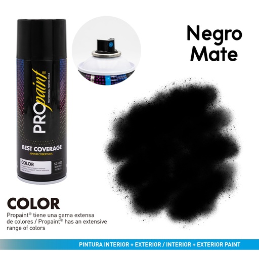 [4-224] SPRAY NEGRO MATE PRO PAINT 4-224