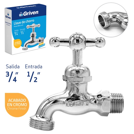 [4-237] LLAVE CHORRO METAL GRIVEN (EN CAJA) 4-237