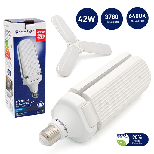 [4-278] BOMBILLO LED PLEGABLE 42W ANGEL LIGHT 85-265V 4-278