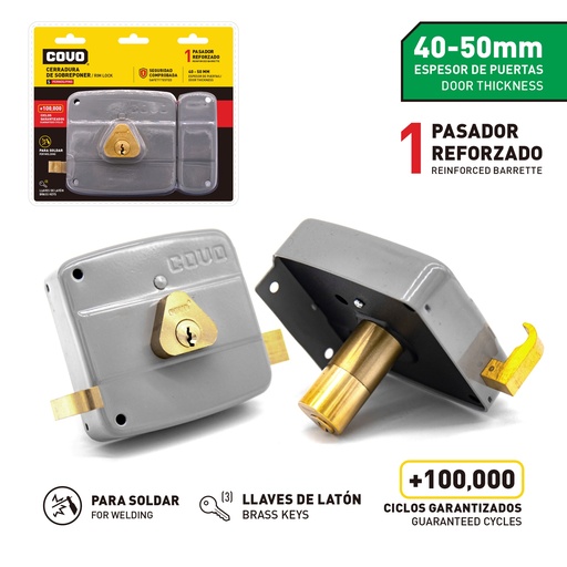 [4-347] CERRADURA CILINDRO FIJO BLISTER COVO 4-347