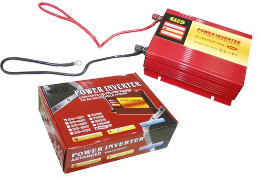 [4-395] INVERSOR DE ENERGIA 12V A 110V 1500W SACO 4-395