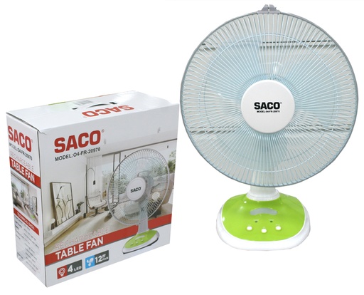 [4-398] VENTILADOR RECARGABLE 12" CON LUZ SACO 4-398