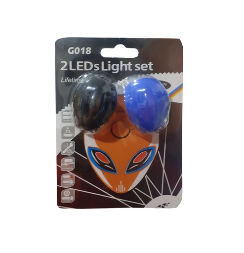[4-405] LUCES PARA BICICLETA 2 PCS 4-405