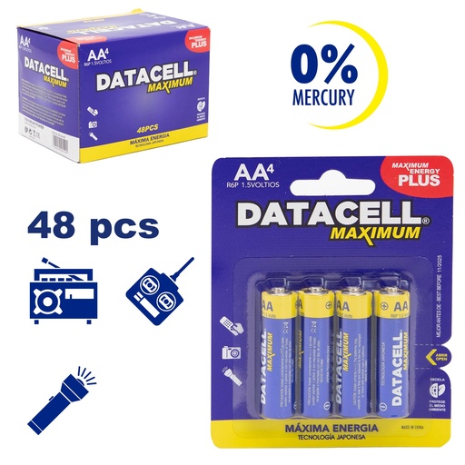 [4-484] BATERIA AA DATA CELL ALCALINAS x 4 UnidadesES 4-484