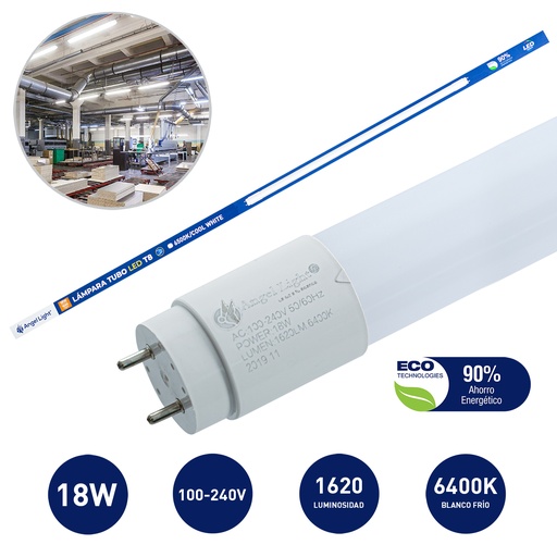 [4-486] TUBO LED T8 18W ANGEL LIGHT 85-265v 4-486