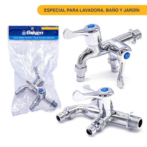 [4-555] LLAVE DOBLE FUNCION BIBCOK GRIVEN 4-555