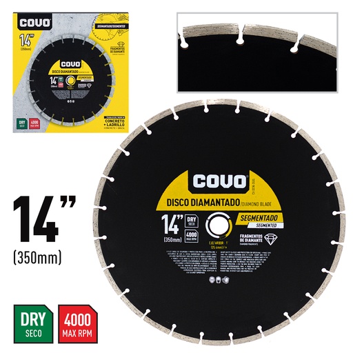 [4-582] DISCO C/CONCRETO SEGMENTADO x 14" PULG COVO 4-582