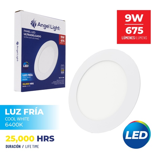 [4-586] WePANEL LED EMP RED LUZ BLANCA 9W ANGEL L 4-586