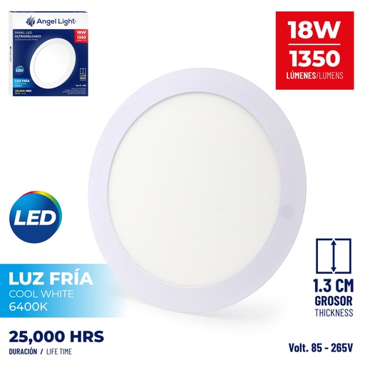 [4-620] PANEL LED EMP RED LUZ BLANCA 18W ANGEL L 4-620