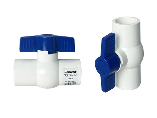 [4-658] LLAVE DE BOLA PVC SOLDAR X 3/4" GRIVEN 4-658