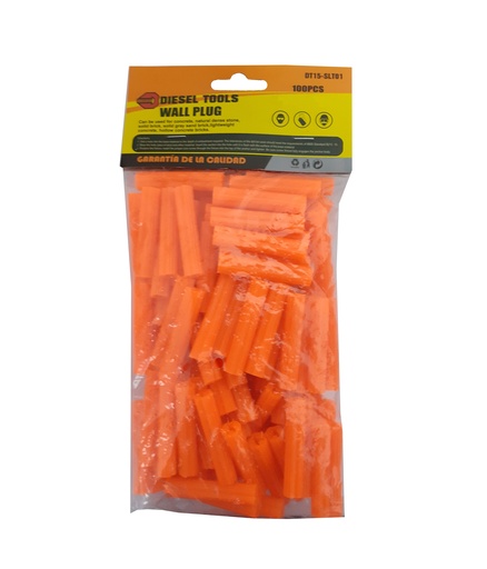 [4-660] RAMPLUG PLASTICO NARANJA 3/8x1 1/2 x 100 DIES 4-660