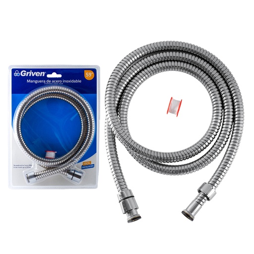 [4-686] MANGUERA P/DUCHA TELÉFONO ACERO INOXIDABLE  GRIVEN 4-686