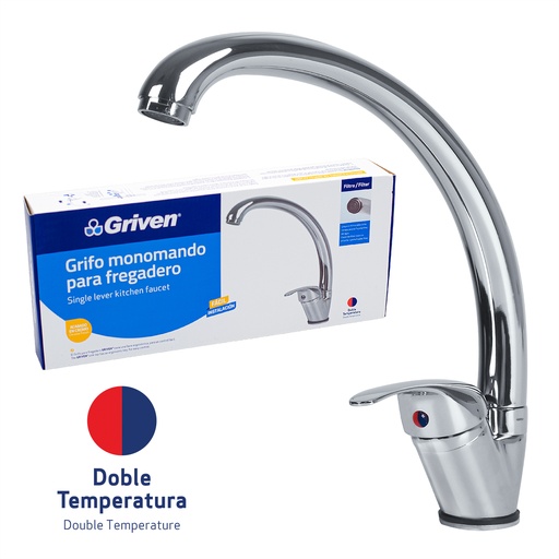 [4-688] LLAVE FREGADERO MONOMANDO METALICA GRIVEN 4-688 (DESC)