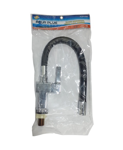 [4-701] LLAVE FREGADERO INDIV NEGRA FLEXIBLE AQUAPLUS 4-701