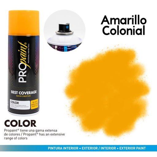 [4-721] SPRAY AMARILLO COLONIAL x 400 ML PRO PAINT 4-721