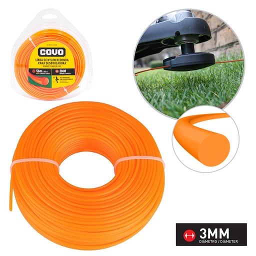 [4-739] NYLON DESMAL REDONDO 3.0MM x 56MTS COVO 4-739