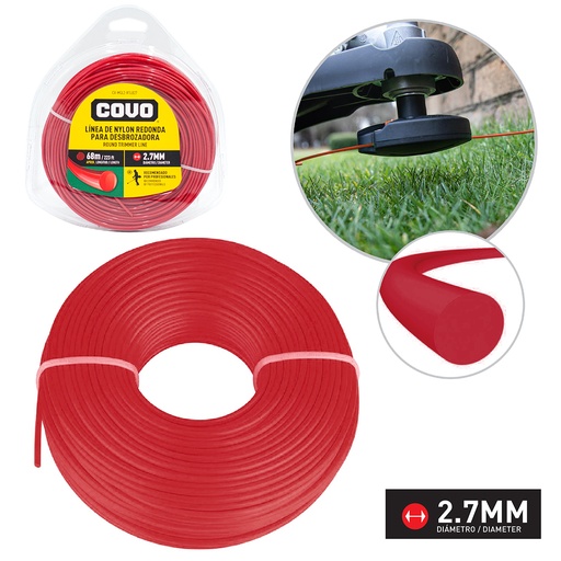 [4-740] NYLON DESMAL REDONDO 2.7MM x 68MTS COVO 4-740