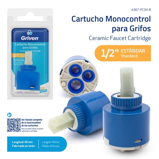 [4-762] VASTAGO MONOMANDO GRIVEN 40MM 4-762