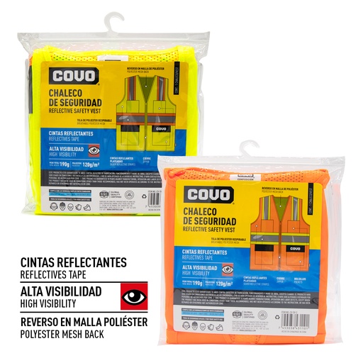 [4-791] CHALECO DE SEGURIDAD CIERRE COVO 4-791