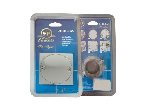 [0-079] REJILLA CUADRADA CIEGA CROMADA FP 08RJ11 0-079