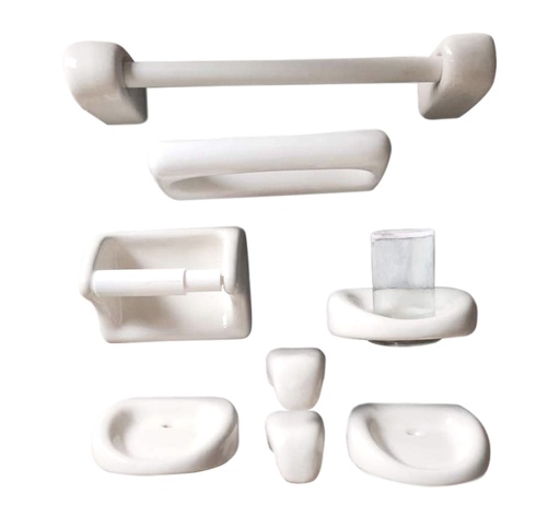 [0-266] ACCESORIO DE BAÑO CERAMICA 5 PZA VERONA 0-266