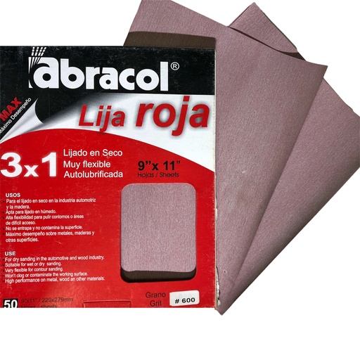 [0-378] LIJA ROJA GRANO 320 ABRACOL 0-378