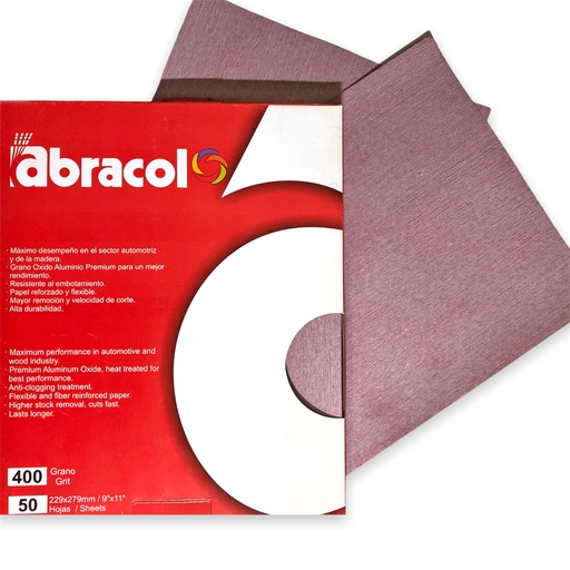 [0-379] LIJA ROJA GRANO 400 ABRACOL 0-379