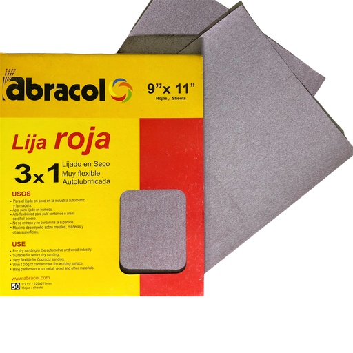 [0-384] LIJA ROJA GRANO 150 ABRACOL 0-384