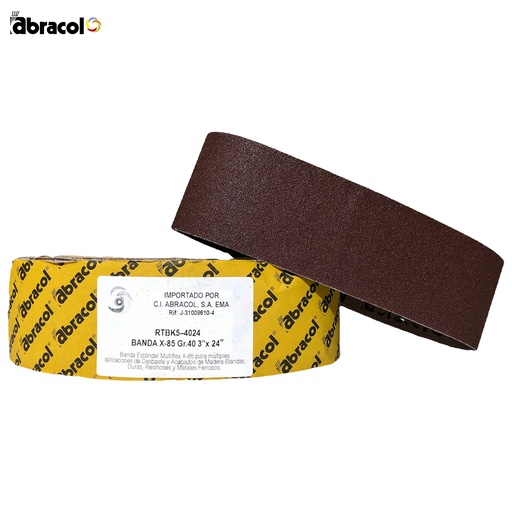 [0-387] LIJA BANDA GRANO 40 3" x 24" x UNID 0-387