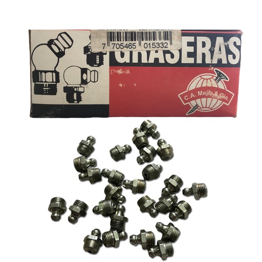 [0-401] GRASERA 10mm AM10 RECTA x 100 UNID MEJIA 0-401