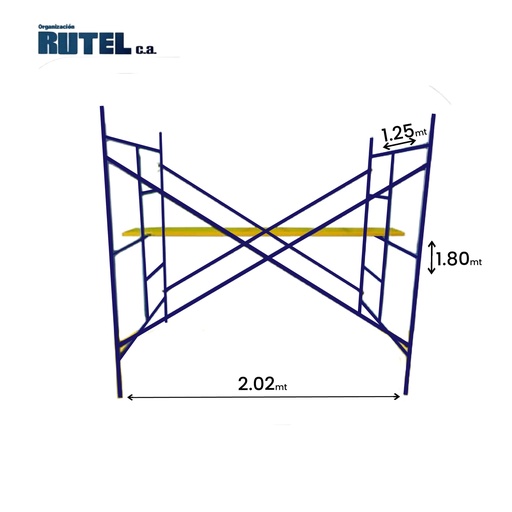 [0-537] ANDAMIO 1,25 x 1,80 x 2,02 MT RUTEL 0-537
