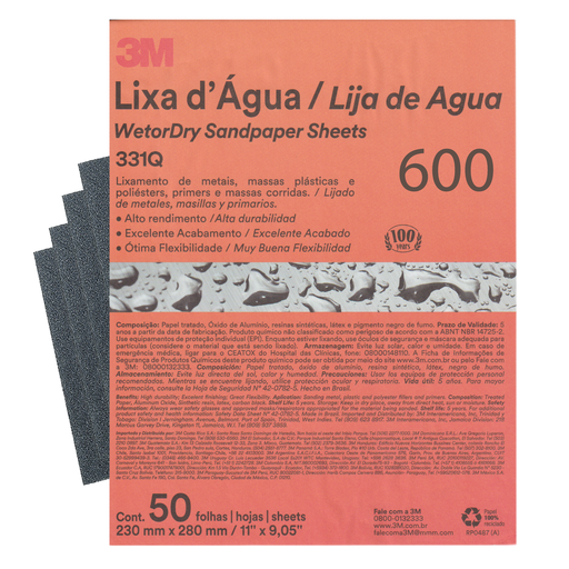 [0-684] LIJA GRANO 600 3M (BRASIL) 0-684