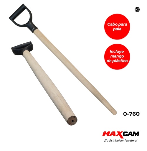 [0-760] CABO PARA PALA CON M/PLAST DE LUCA 0-760