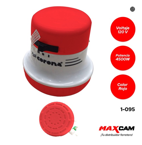 [1-095] DUCHA CALENTADOR ROJA S/MANGUE MAXI CORONA 1-095