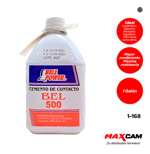 [1-168] CEMENTO CONTACTO x GALON BELL 500 POWER 1-168