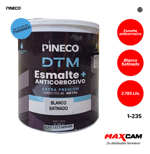 [1-235] PINTURA ESMALTE ACRILICO BLANCO SATIN x GAL PRESTIGE 1-235