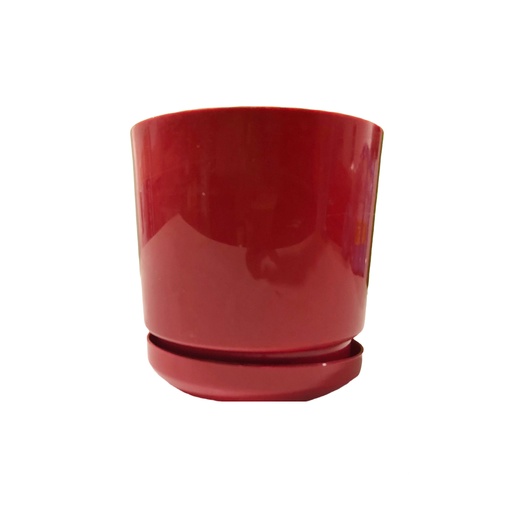[1-377] MATERO C/PLATO ART CIL D-10 ROJO 1-377