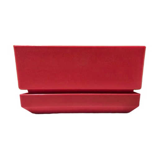 [1-381] MATERO C/PLATO RECT L18 ROJO 1-381