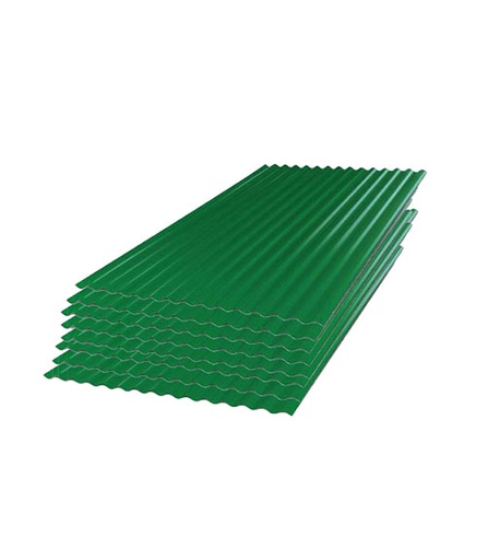[1-402] LAMINA TECHO PVC 6MTS ONDULADO 2.5MM VERDE 1-402