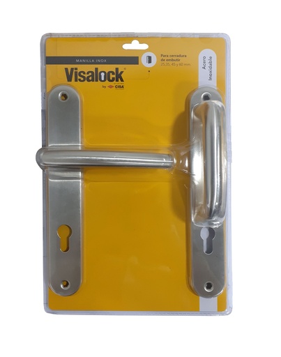 [1-619] MANILLA INOX FIJO/MOVIL PLATA BLISTER VISALOC 1-619