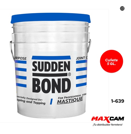 [1-639] MASTIQUE P/DRYWALL 2T SUDDEN BOND CUÑETE 5 GL 1-639