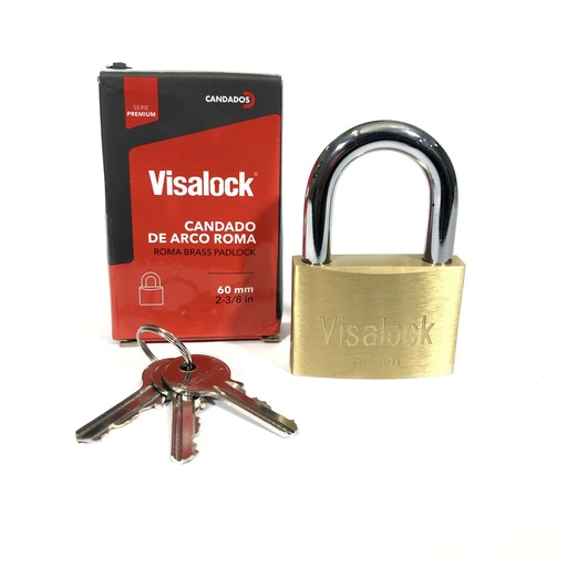 [1-739] CANDADO LATON ARCO 60MM VISALOCK 1-739