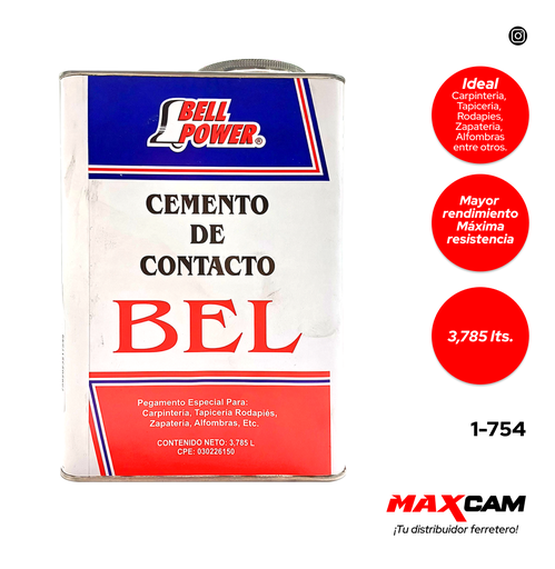 [1-754] CEMENTO CONTACTO x GALON BELL POWER 1-754