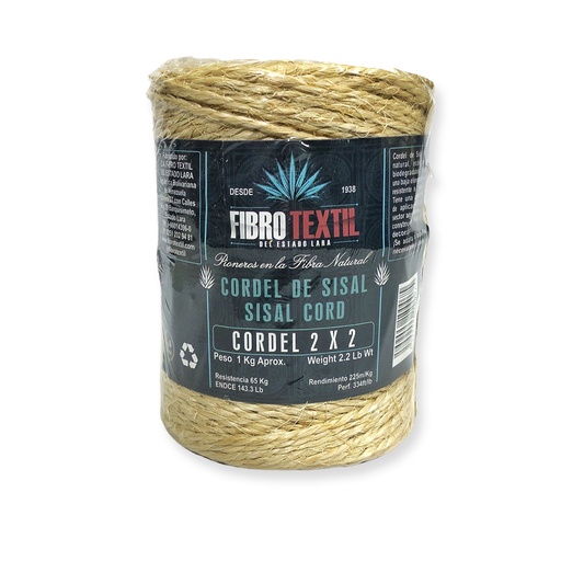 [1-759] CORDEL SISAL 2x2 x 1 KG FIBRO TEXTIL 1-759