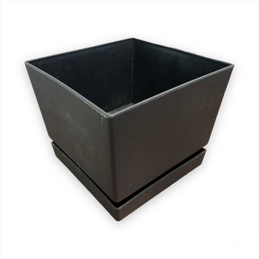 [1-849] MATERO C/PLATO CUAD TEX L18 NEGRO 1-849
