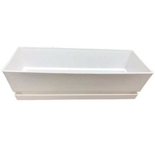 [1-857] MATERO C/PLATO RECT TEX L30 BLANCO 1-857