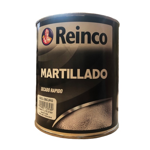 [1-883] PINTURA ESMALTE MARTILLADO AZUL OSCURO x 1/4 REINCO 1-883